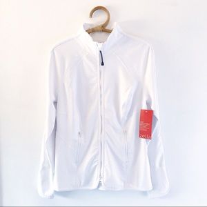 ZELLA Zeltek Women’s White Zip Athletic Jacket L